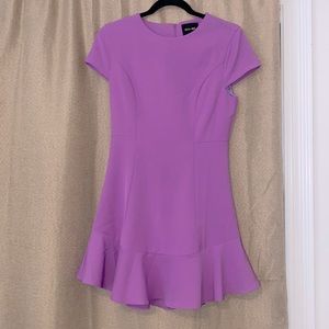 Do + Be purple ruffle zip-back dress